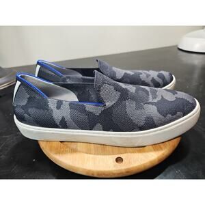 Rothys The Original Womens Size 9.5 Shoes Gray Camo Knit Slip On Casual Sneakers